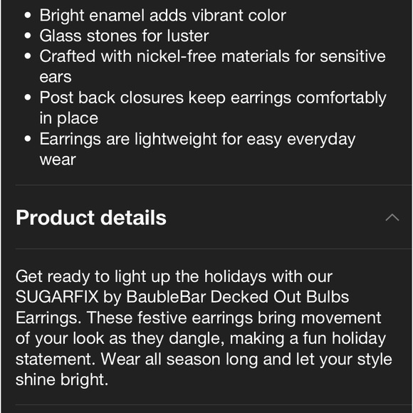 SUGARFIX BaubleBar Decked Out Bulbs
Earrings Holiday - Pink Gold Dangle Drop NWT - Picture 3 of 7